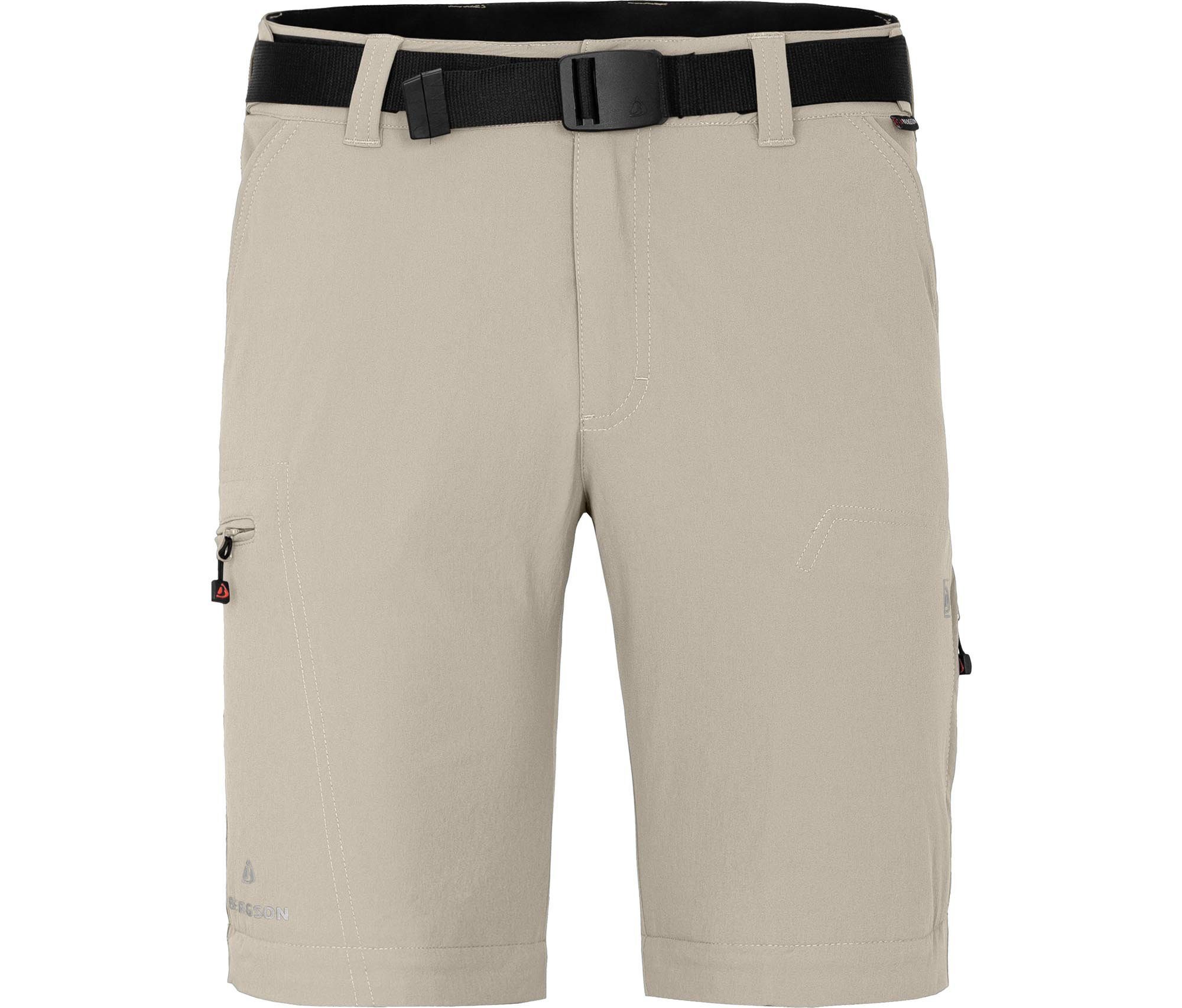 Bergson Zip-off-Hose QUEENSLAND Wanderhose, mit Zipp-Off T-ZIPP Herren Doppel pflegeleicht, hell beige vielseitig, Normalgrößen