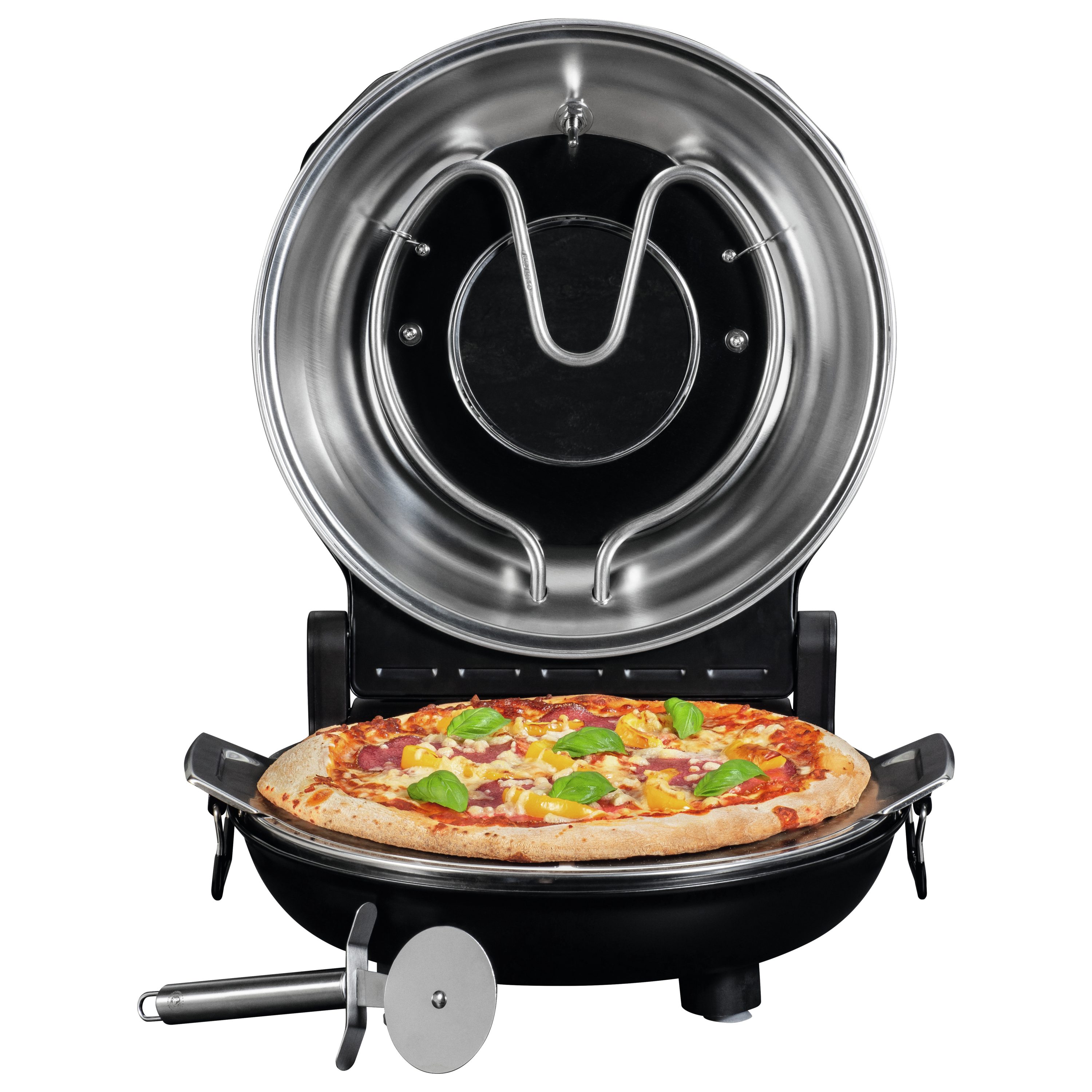 CHEF CUISINE International Pizzaofen Chef Cuisine Pizza Maker, 1.200 W, Ober-/Unterhitze regelbar, für Pizzen bis Ø 31 cm
