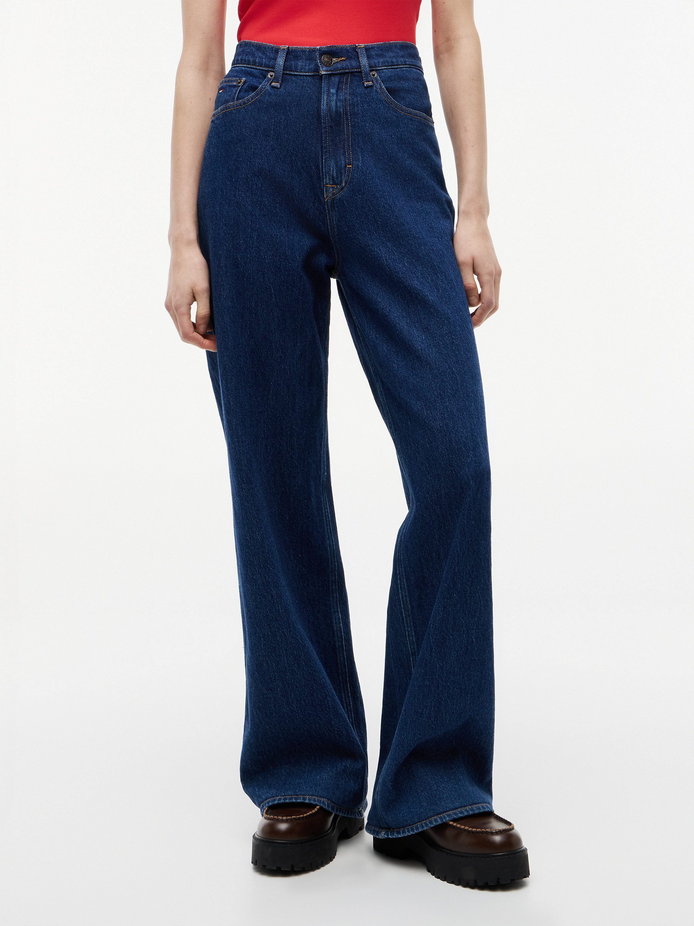 Tommy Jeans Loose-fit-Jeans CLAIRE HIGH RISE WIDE AI4159 Baumwollmischung, lässig geschnitten