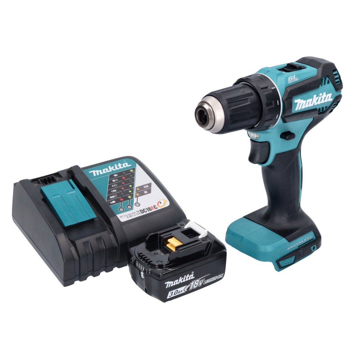 Thumbnail - Makita Akku-Schrauber DDF 485 RF1 Akku Bohrschrauber 18 V 50 Nm Brushless + 1x Akku 3,0 Ah