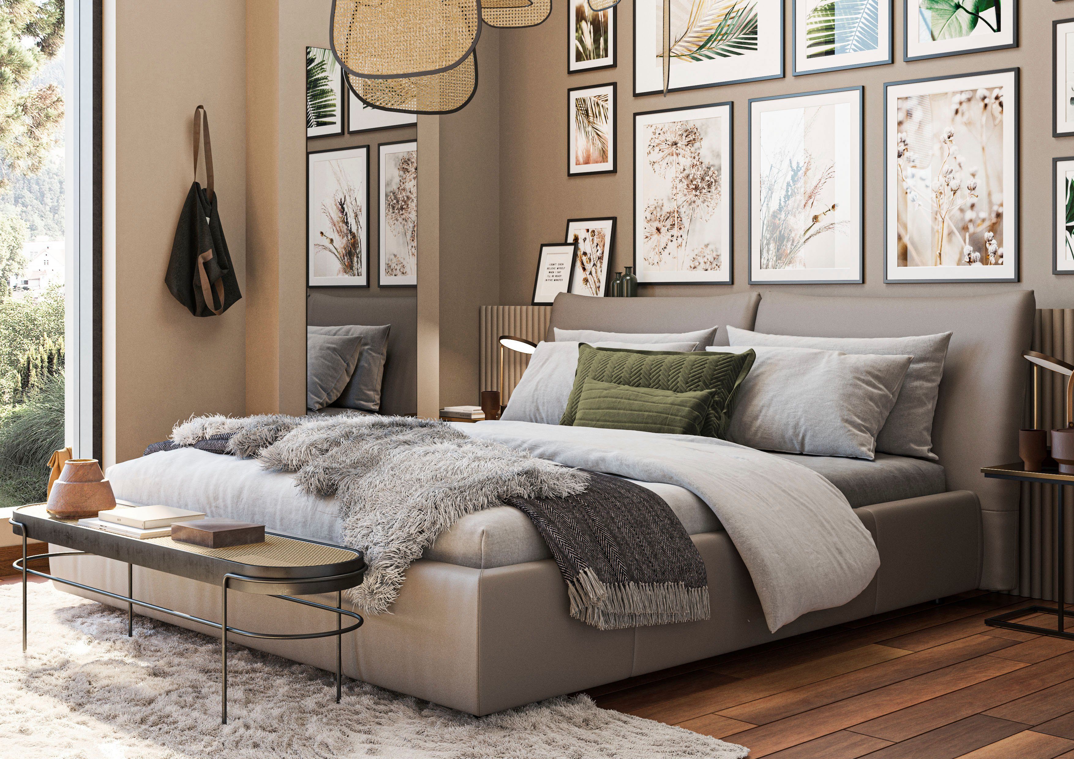 PLACES OF STYLE Polsterbett "Priora in 4 Breiten bis 200cm" auch in NaturLE günstig online kaufen
