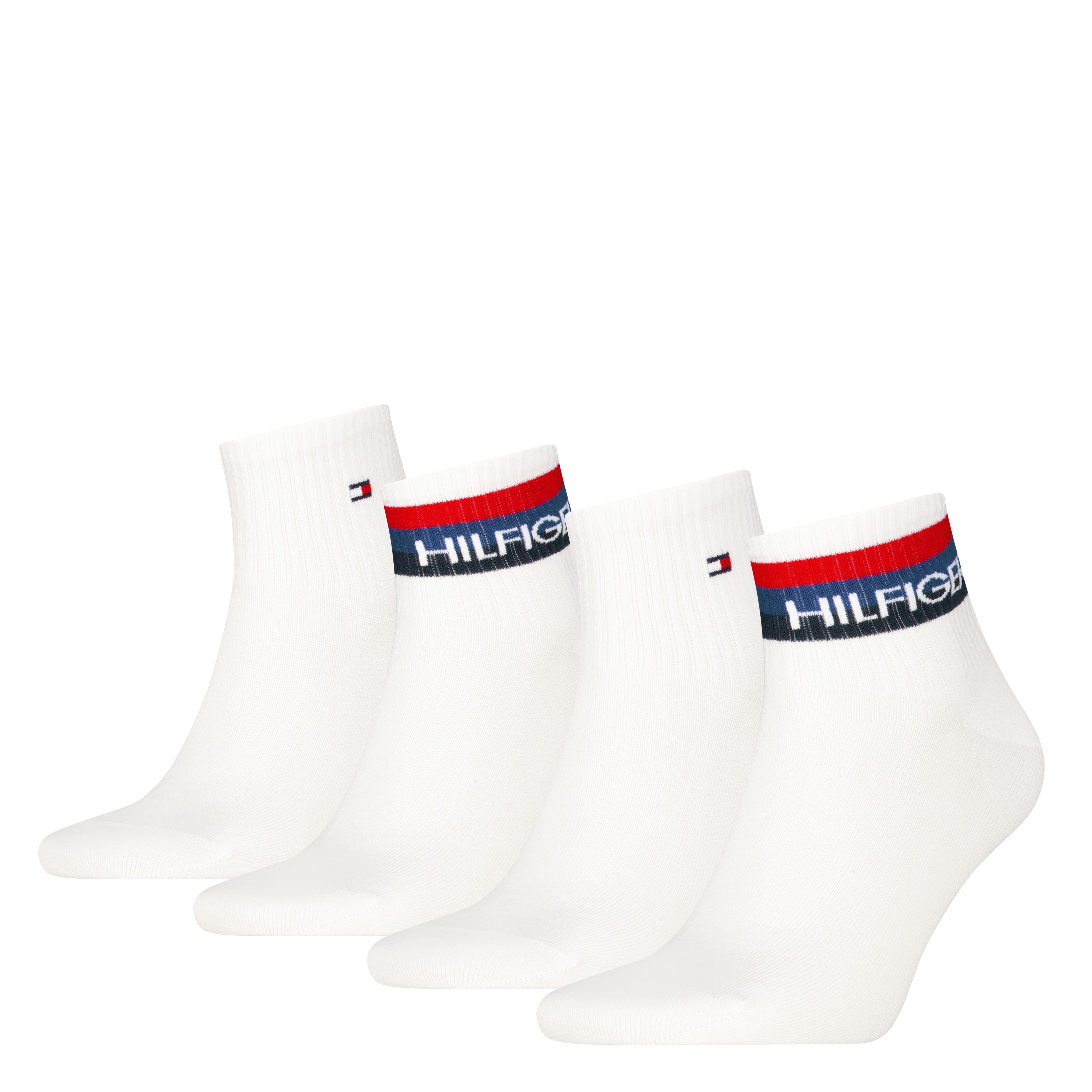 Tommy Hilfiger Kurzsocken TH MEN QUARTER 4P SPORT TH LOGO ECOM (4 Paar)