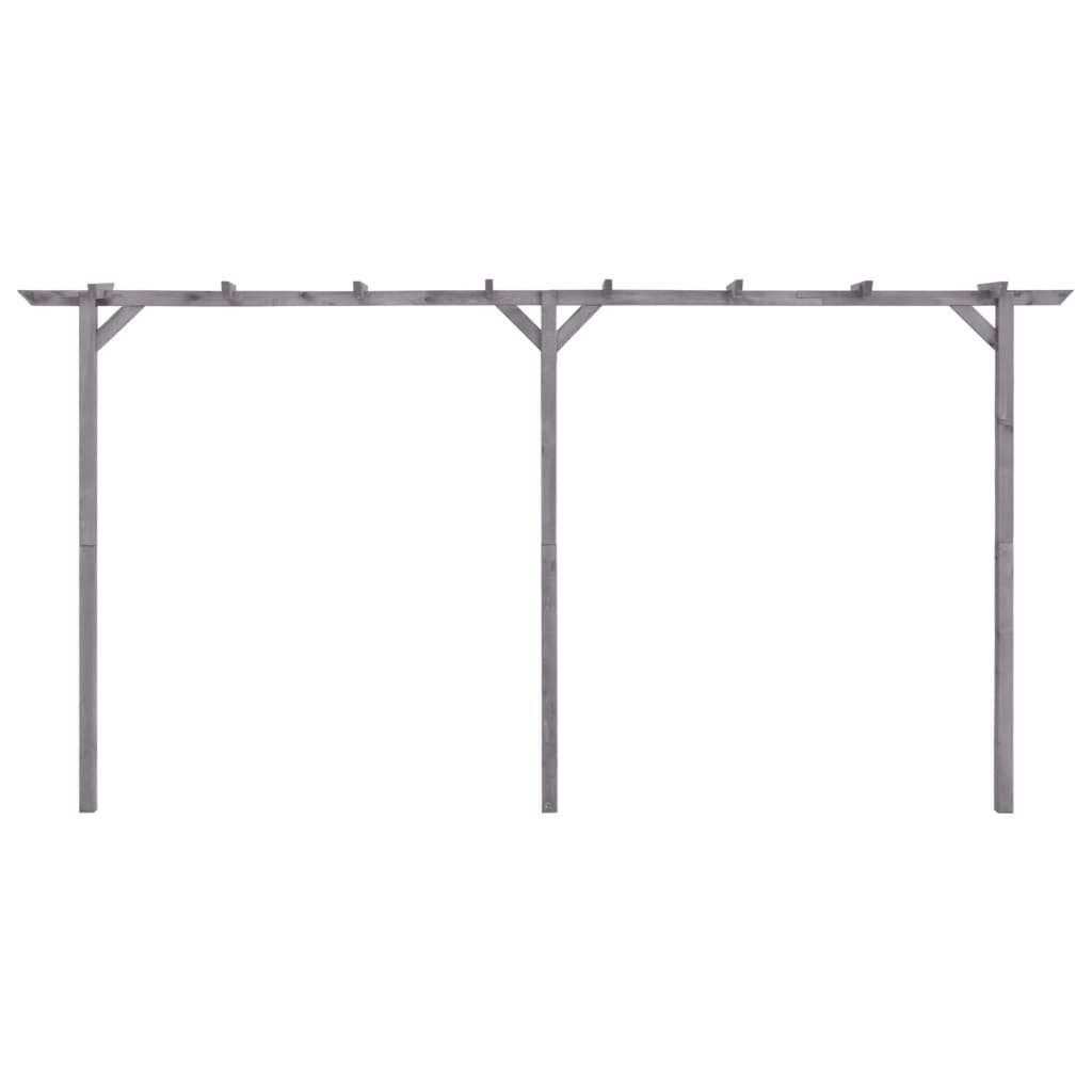 vidaXL Pergola Garten-Pergola Grau 400x40x205 cm Imprägniertes Kiefernholz, BxTxH: 40x40x205 cm, (1-tlg)