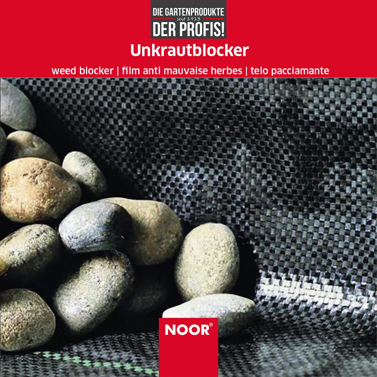 NOOR Unkrautvlies Unkrautblocker PP 105 g/m² - Unkraut Schutz ohne Chemie, UV-beständig - für Gartenwege, Terrasse und im Beet