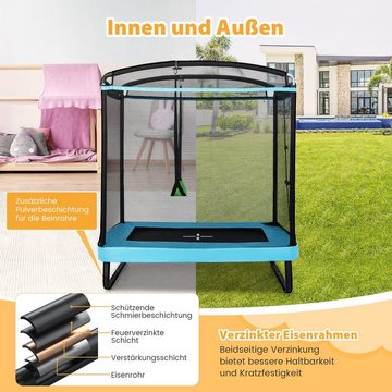 COSTWAY Gartentrampolin rechteckig, mit Schaukel