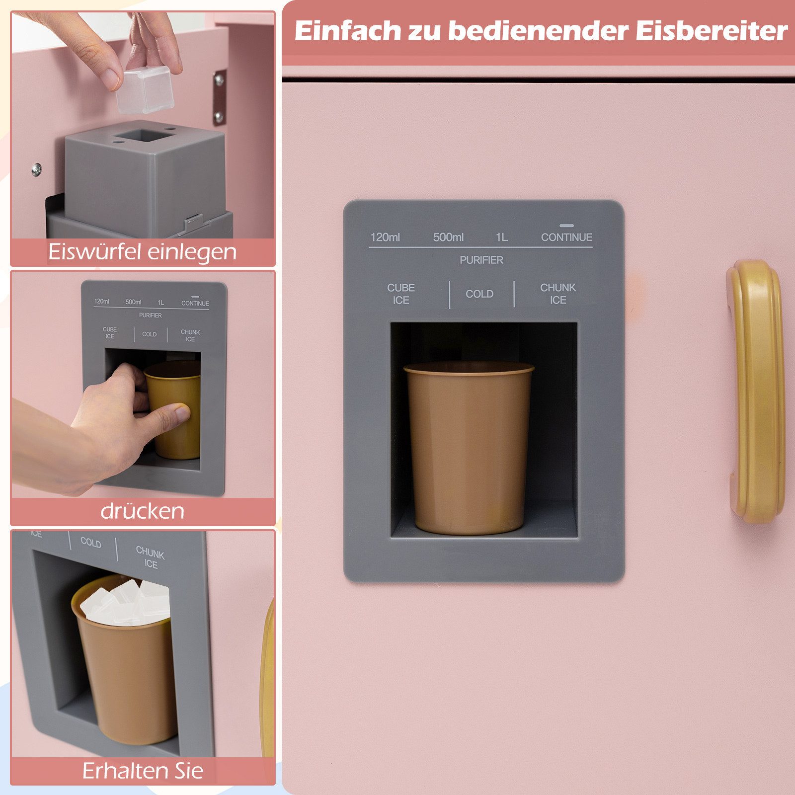 COSTWAY Spielküche Holz, Kinder Holz, Kinder-Küchenset günstig online kaufen