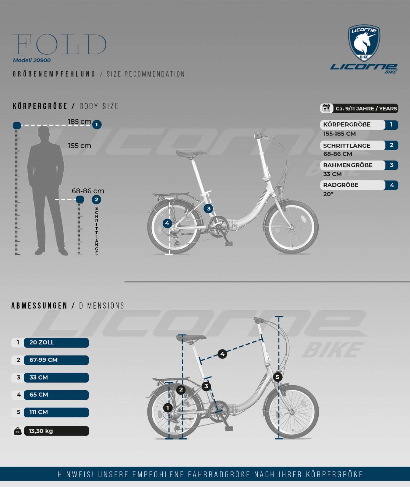 Licorne Bike Klapprad Fold