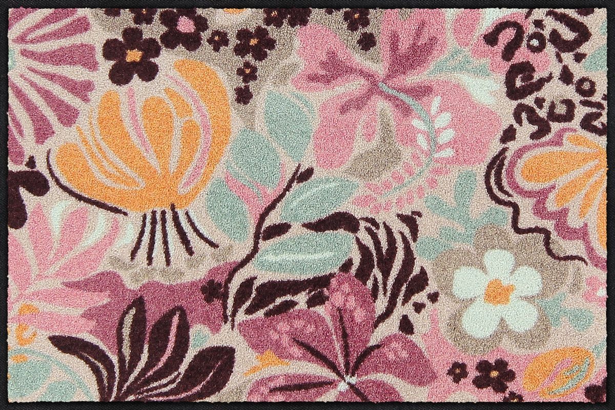 Salonloewe Fußmatte Fußmatte 50x75 Mingled Flowers, Eingangsmatte normal, Höhe: 500 mm