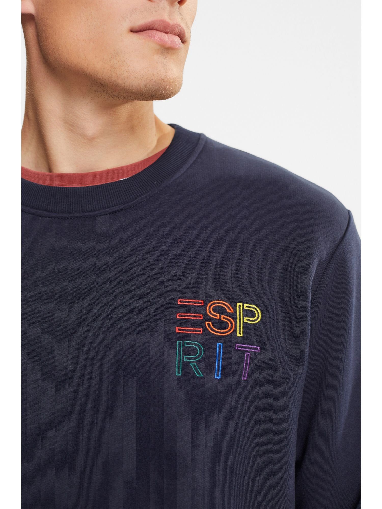 Esprit Sweatshirt Logo-Sweatshirt mit NAVY (1-tlg) Stickerei