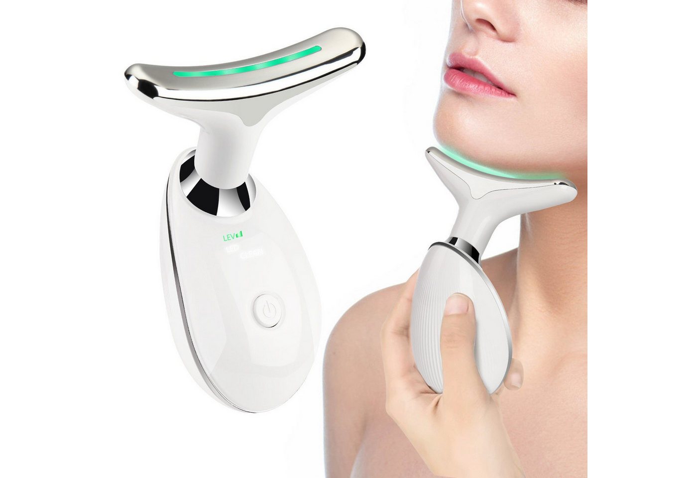 feinlux Gesichtsmassagegerät Gesichtsmassagegerät Gegen Falten Elektrisch mit 3 Modi, Packung, 45℃ Gesichtsmassagegerät Vibration, Anti Aging Gesicht für Hautstraffung & Lifting