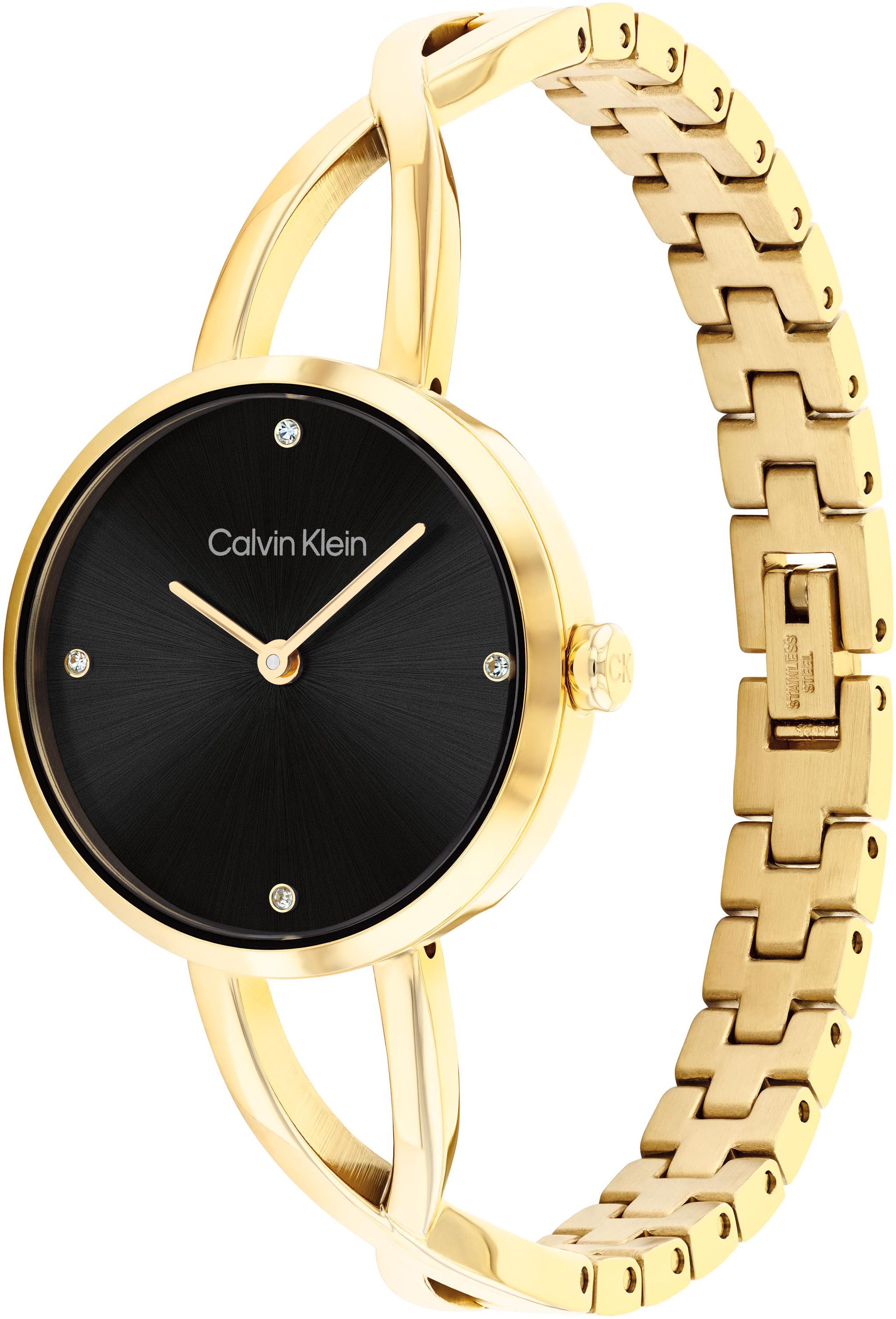 Calvin Klein Quarzuhr Sculpted Embrace 25100059, Armbanduhr, Damenuhr, Edel günstig online kaufen