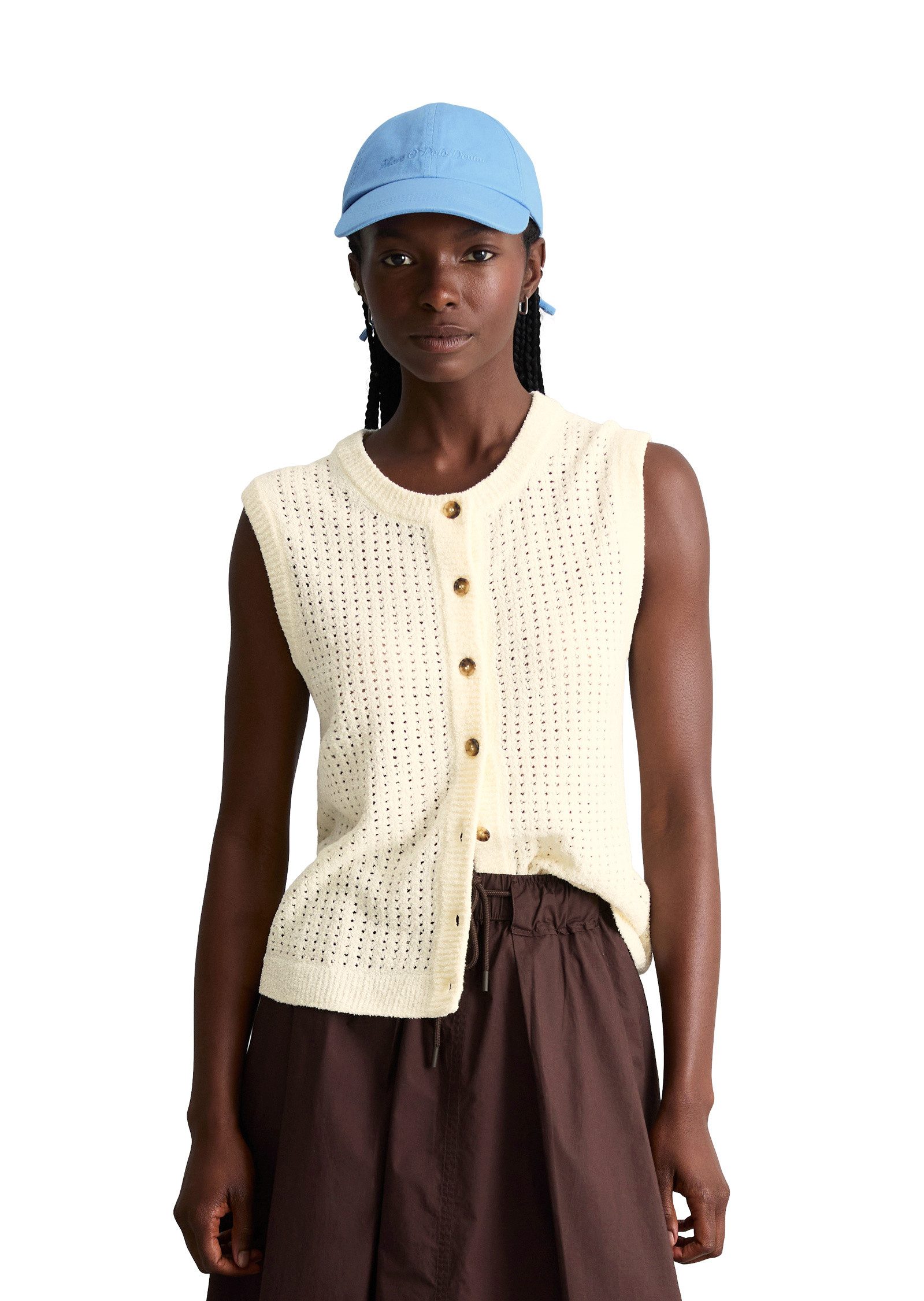 Marc O'Polo DENIM Strickweste aus weichem Organic Cotton-Mix