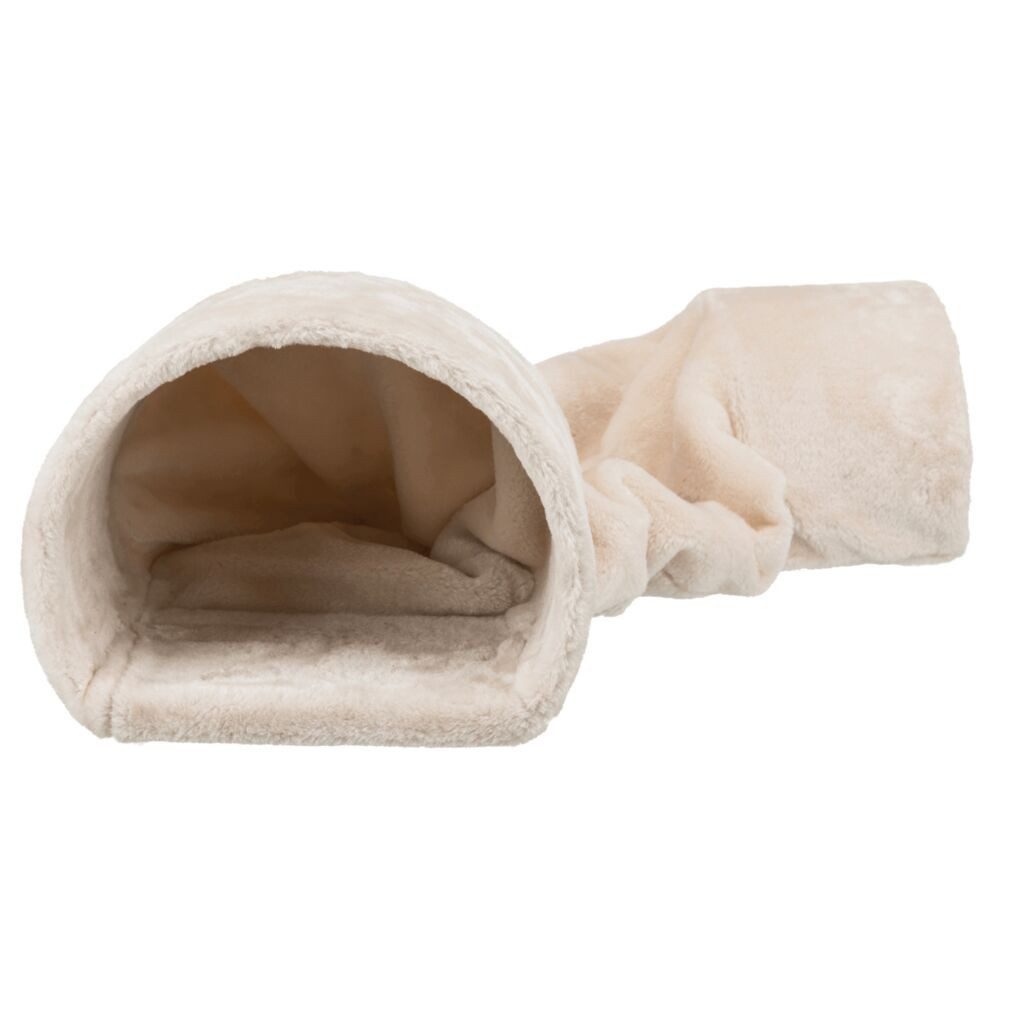 TRIXIE Kleintiertunnel Kuscheltunnel - beige - 27 × 21 × 80 cm, Polyester