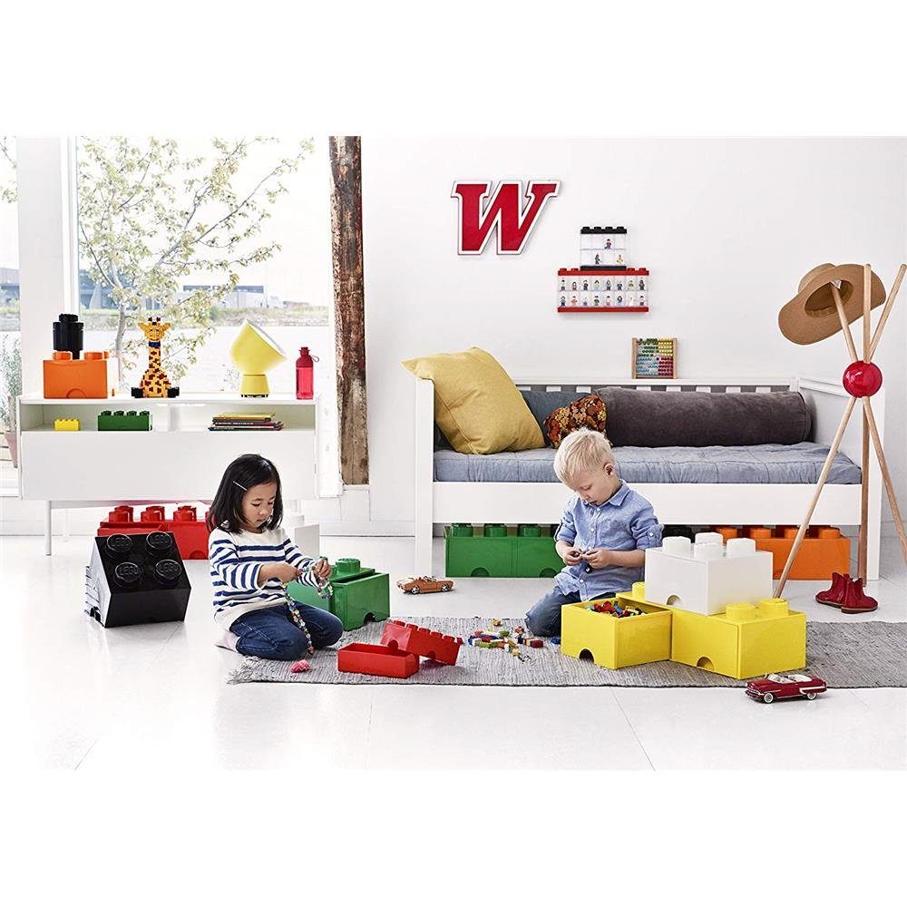 Room Copenhagen LEGO® Storage Brick 4 Yellow Storage Box, with Drawer, Brick Shape, Stackable
