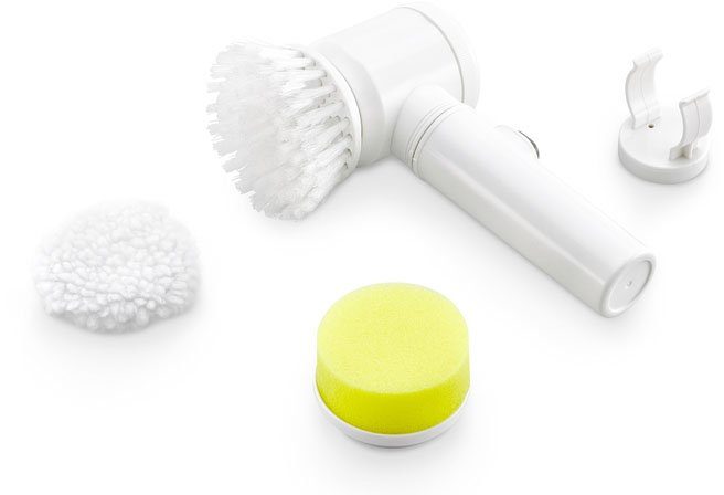 Maximex Reinigungsbürsten-Set 3-in1, (Set, 4-tlg), elektrische Reinigungsbürste, 3 Aufsätze, batteriebetrieben, kabellos