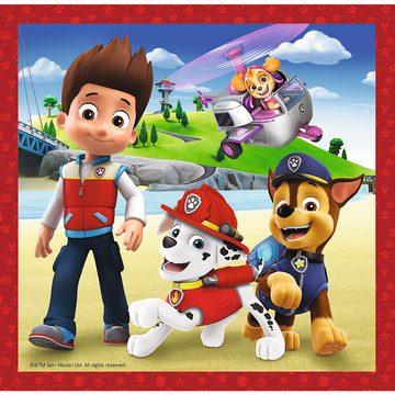 Trefl Puzzle 34867 Paw Patrol fröhliche Hunde 3in1 Puzzle, Puzzleteile, Made in Europe