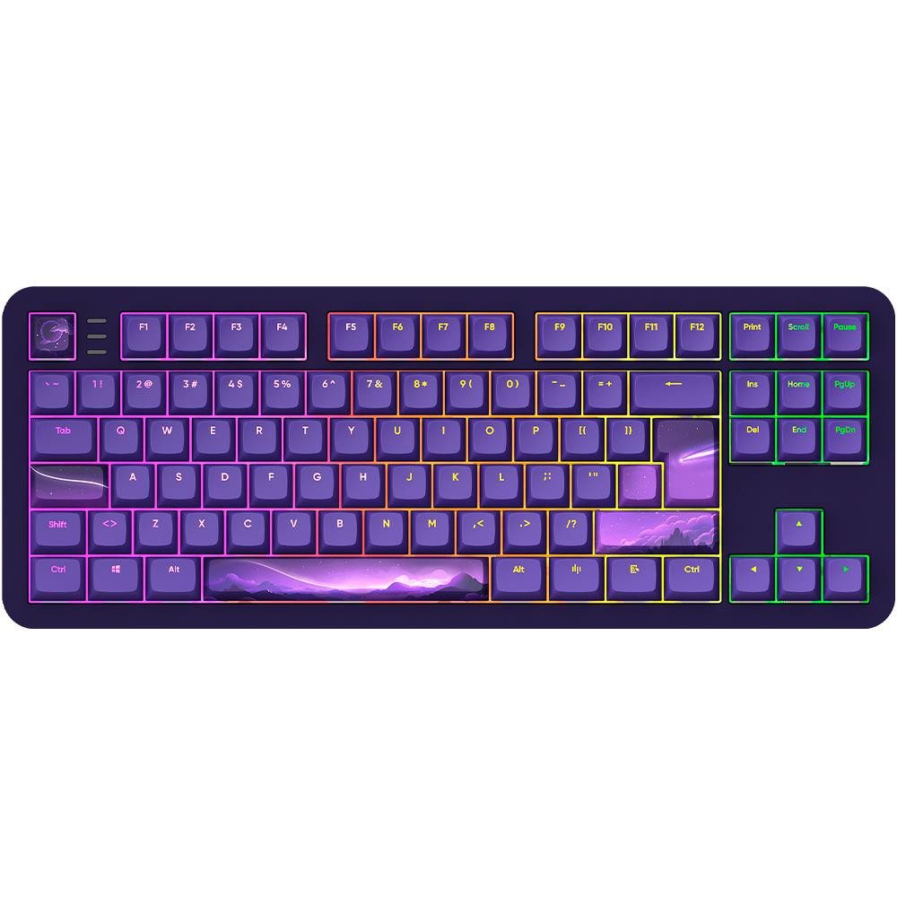 Dark Project ALU87B Celestial Premium Mechanische Tastatur Aluminium Gaming-Tastatur (Mechanisch, Hot-Swap, Anti-Ghosting, RBG, mehrsprachig, geräuschlos)