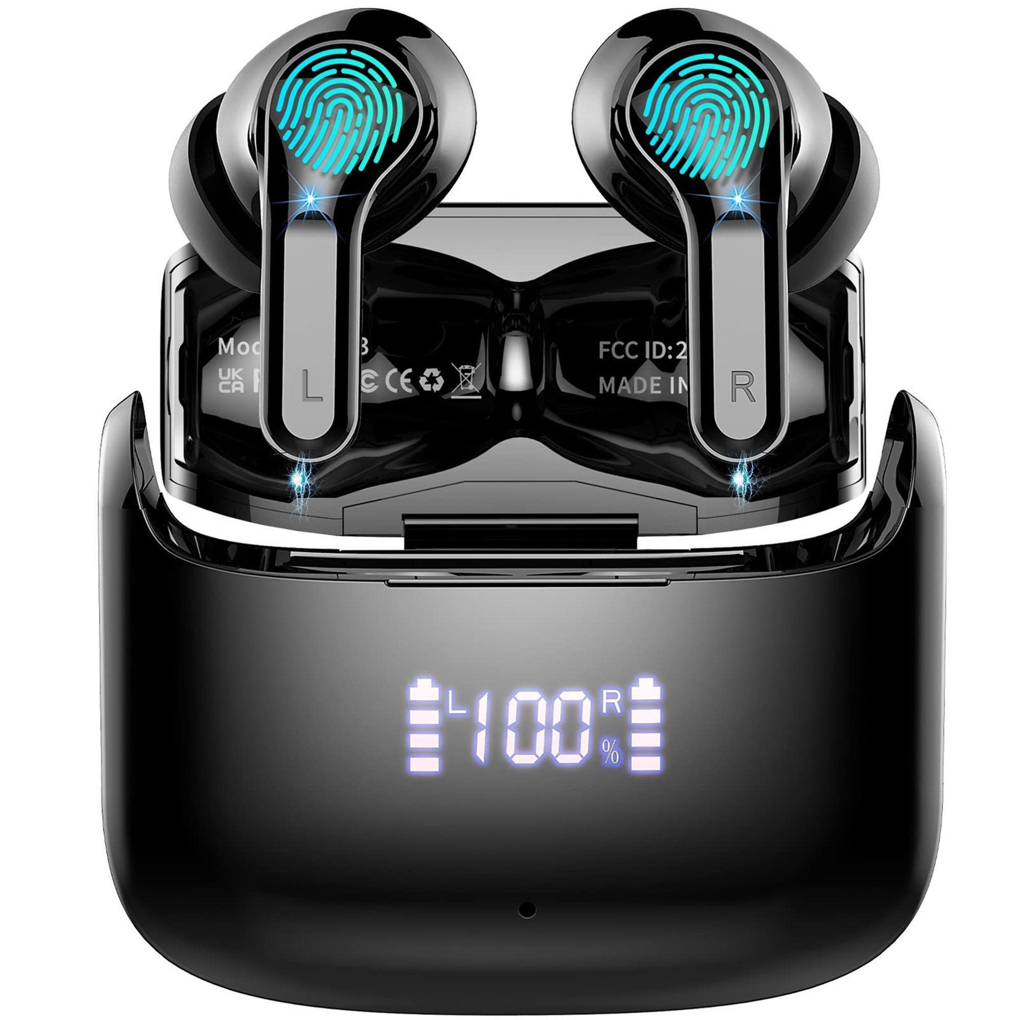 ibettertec Bluetooth Kopfhörer,Kopfhörer Kabellos Bluetooth 5.3 In Ear Kopfhörer In-Ear-Kopfhörer (AMA derselbe Bestseller mit 4 ENC Mikrofon,2025 Neue Kabellose Kopfhörer Noise Cancelling Earbuds mit 40H Deep Bass,USB-C,IP7 Wasserdicht Ohrhörer, IPX7 wasserdichte Ohrhörer,Tiefer Bass,Bluetooth Kopfhörer for Sport)
