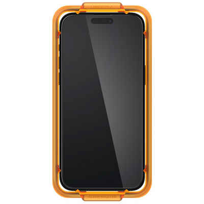Spigen Spigen Glas.tR AlignMaster (2er-Pack) FC für iPhone 15 schwarz, Displayschutzglas