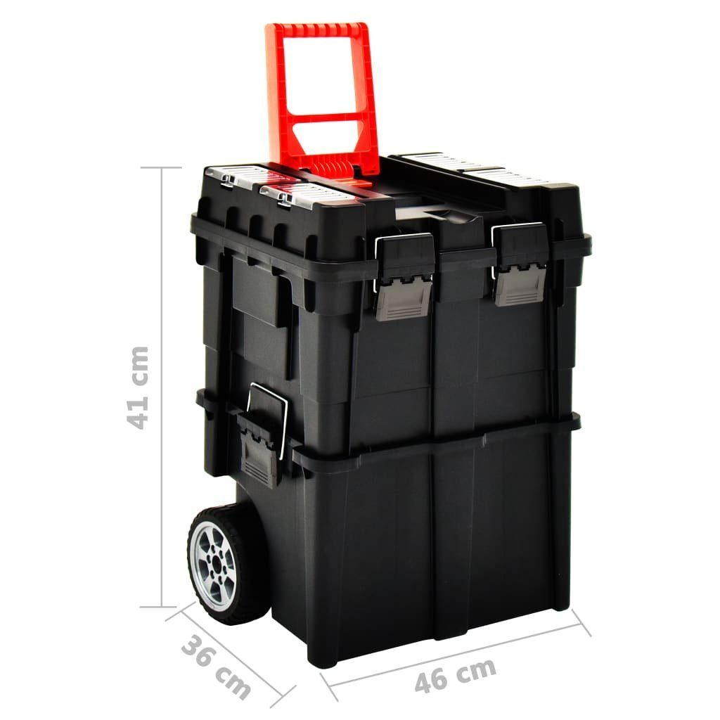 cm 46×36×41 vidaXL Werkzeugbox mit Werkzeug-Organizer Trolley Griff