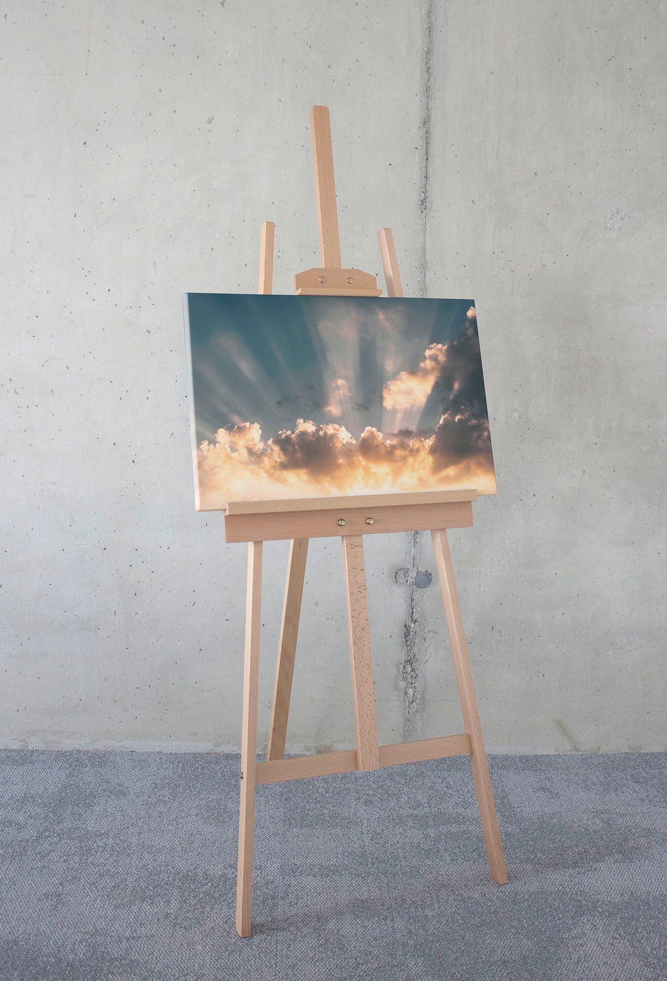 Komar Leinwandbild Enlightenment - Größe 60 x 40 cm, Baum, Berge, Blumen, Blätter, Foto, Jahreszeiten, Landschaft, Meer, Natur, Palmen, Strand (Packung, 1 St), Keilrahmenbild mi Echtholzrahmen
