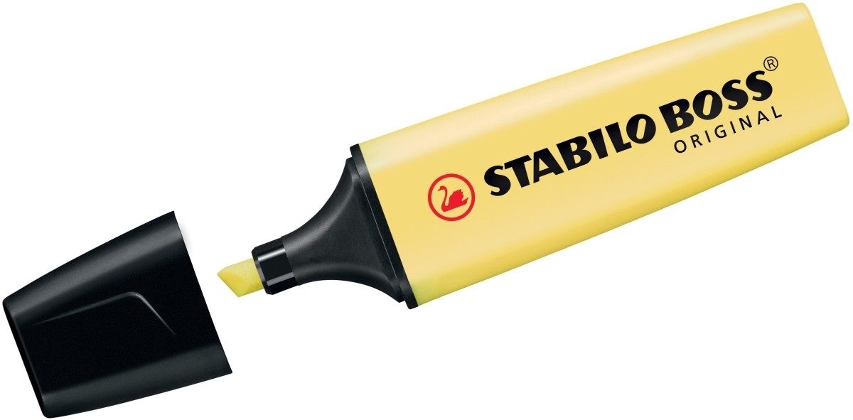 STABILO Marker Textmarker Boss Original Pastel pudriges Gelb