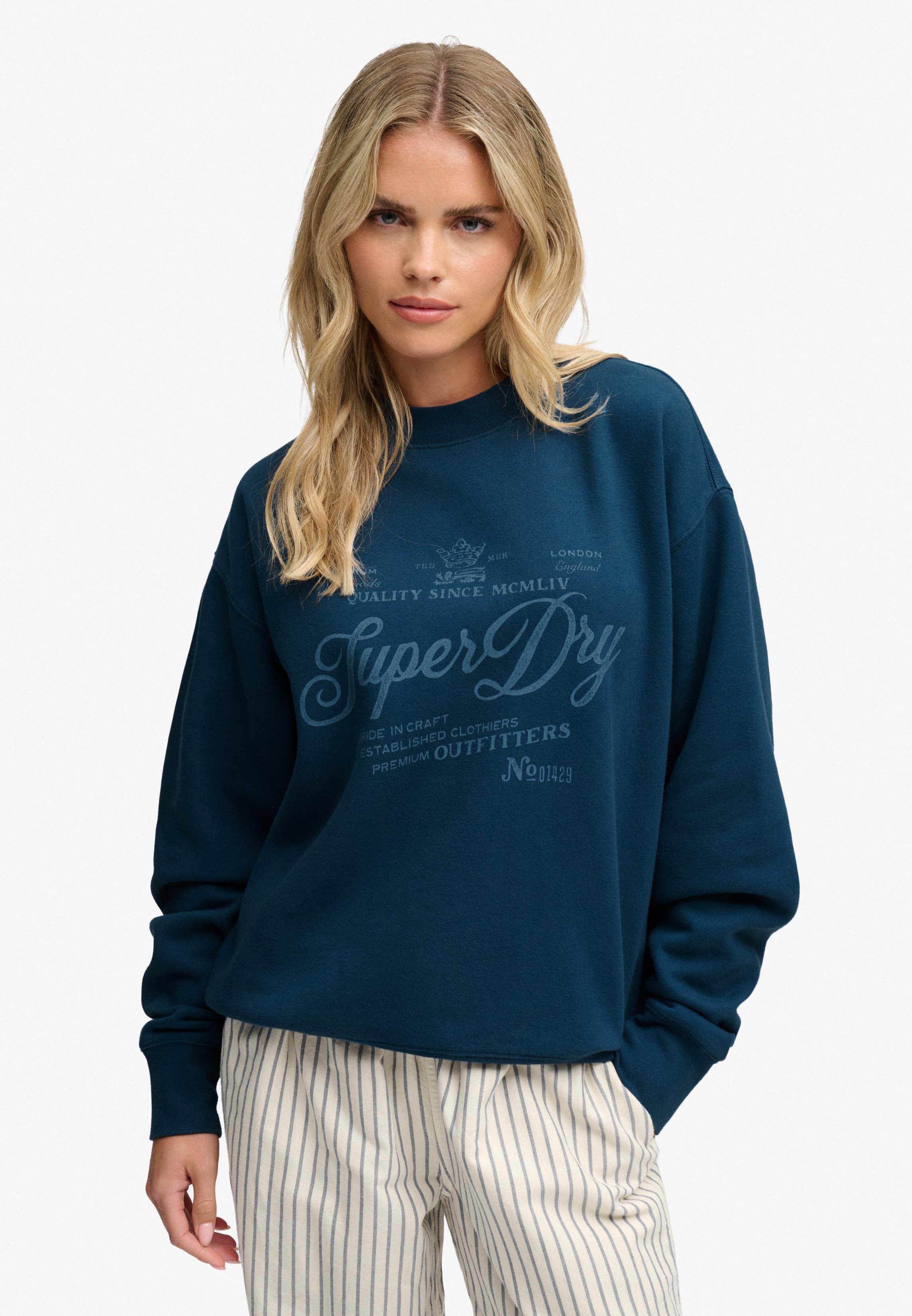 Superdry Sweatshirt VINTAGE WORKWEAR CREW Baumwollmischung, relaxed fit