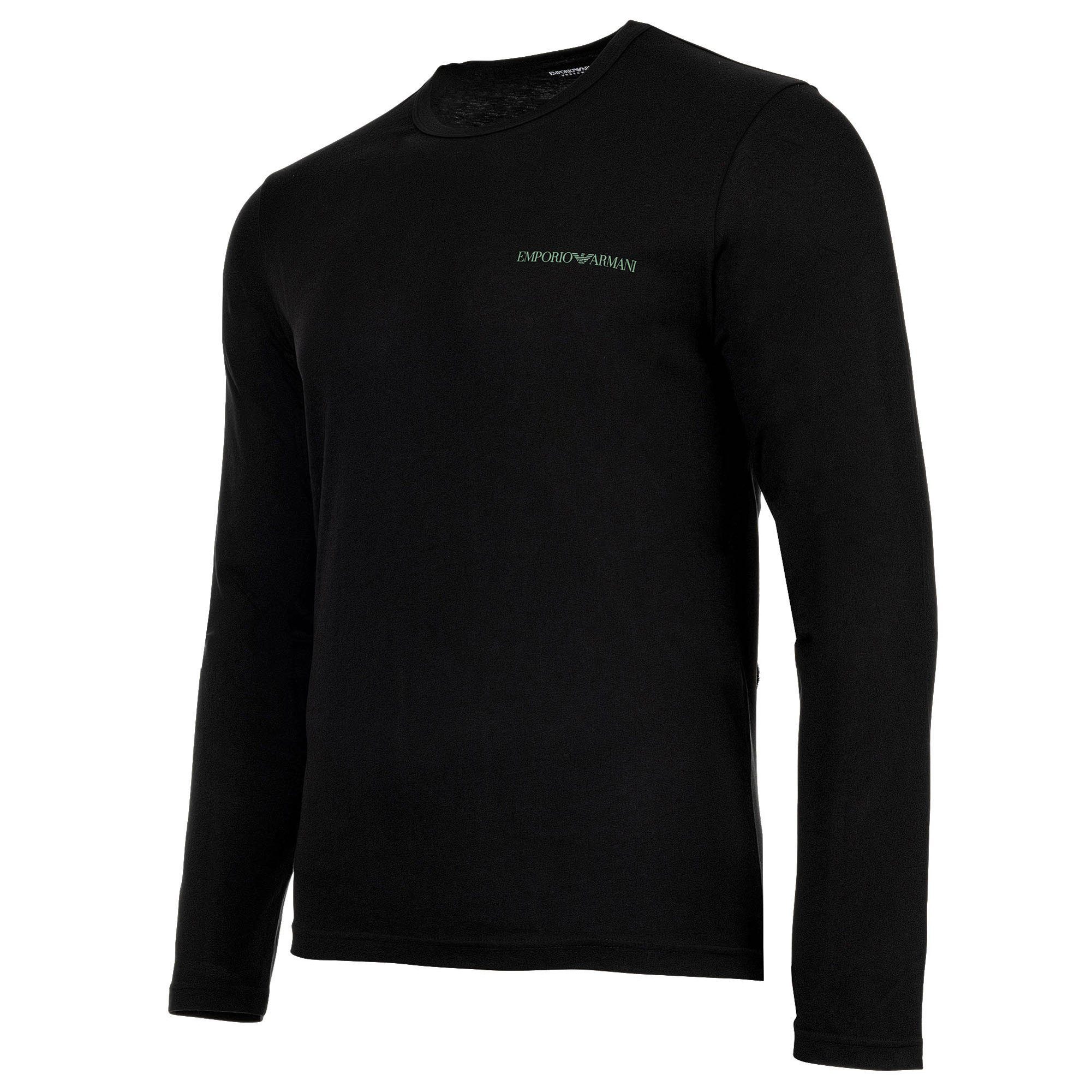 Emporio Armani T-Shirt Herren Longsleeve 1er Pack Baumwolle Pure Cotton (Packung, 1er Pack)