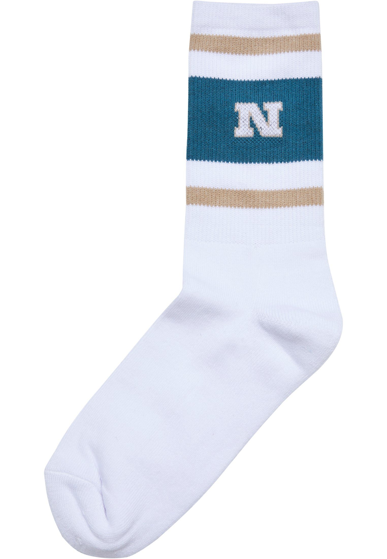 URBAN CLASSICS Freizeitsocken Accessoires College Team Socks (1-Paar) unionbeige/bottlegreen/white