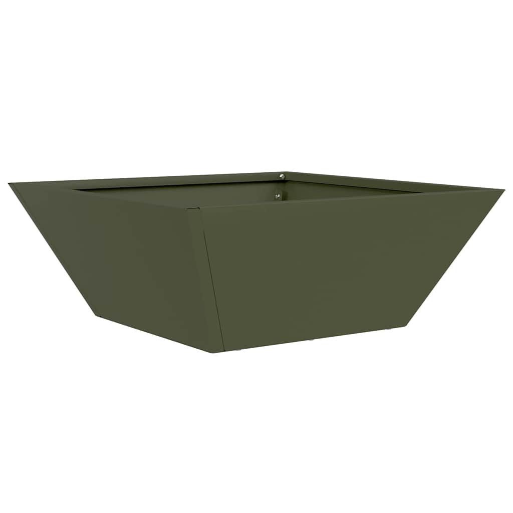 vidaXL Blumentopf Garten Schüssel Pflanzer Olivgrün günstig online kaufen