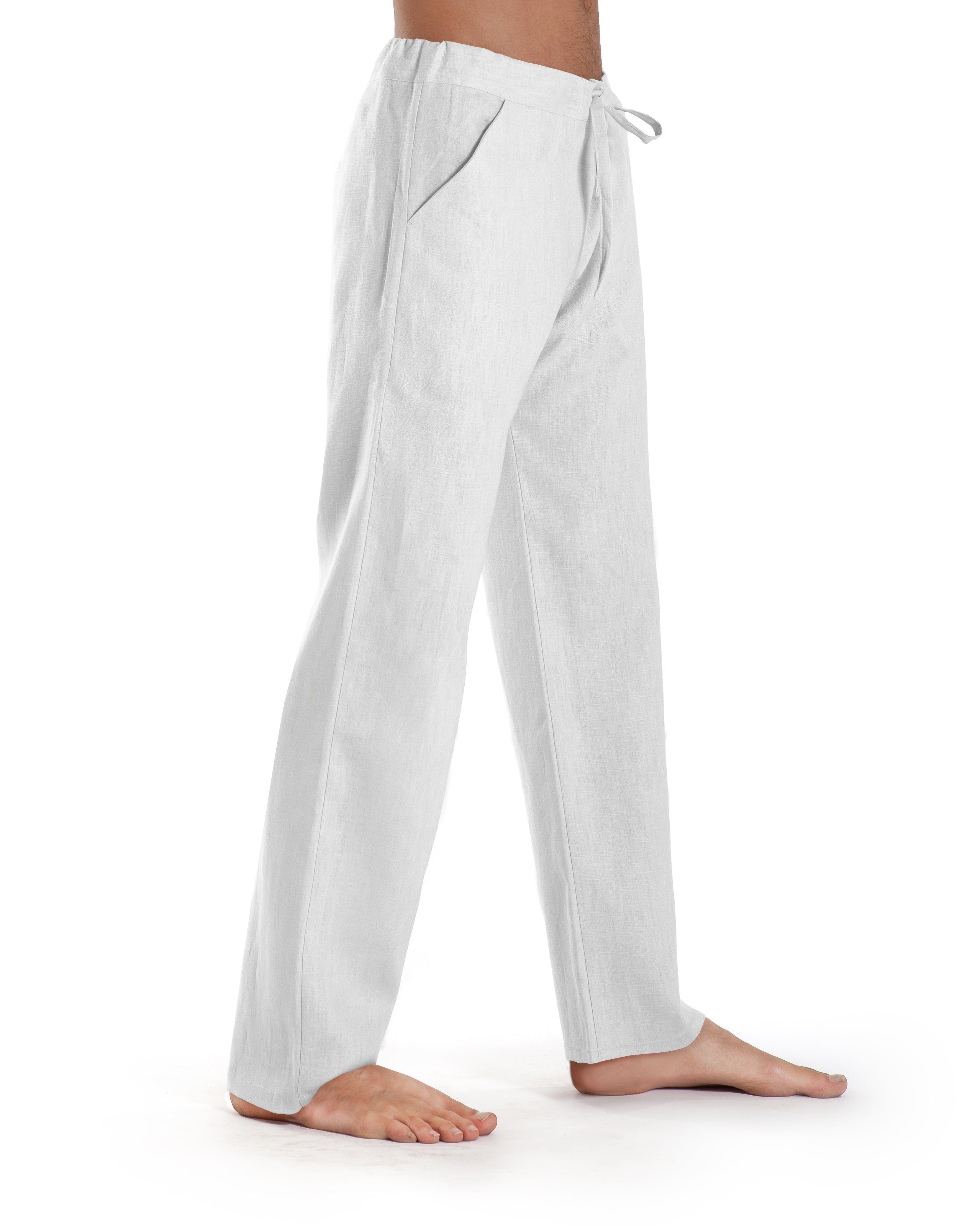 Essential-Slim weiss Leinenhose SCHAZAD