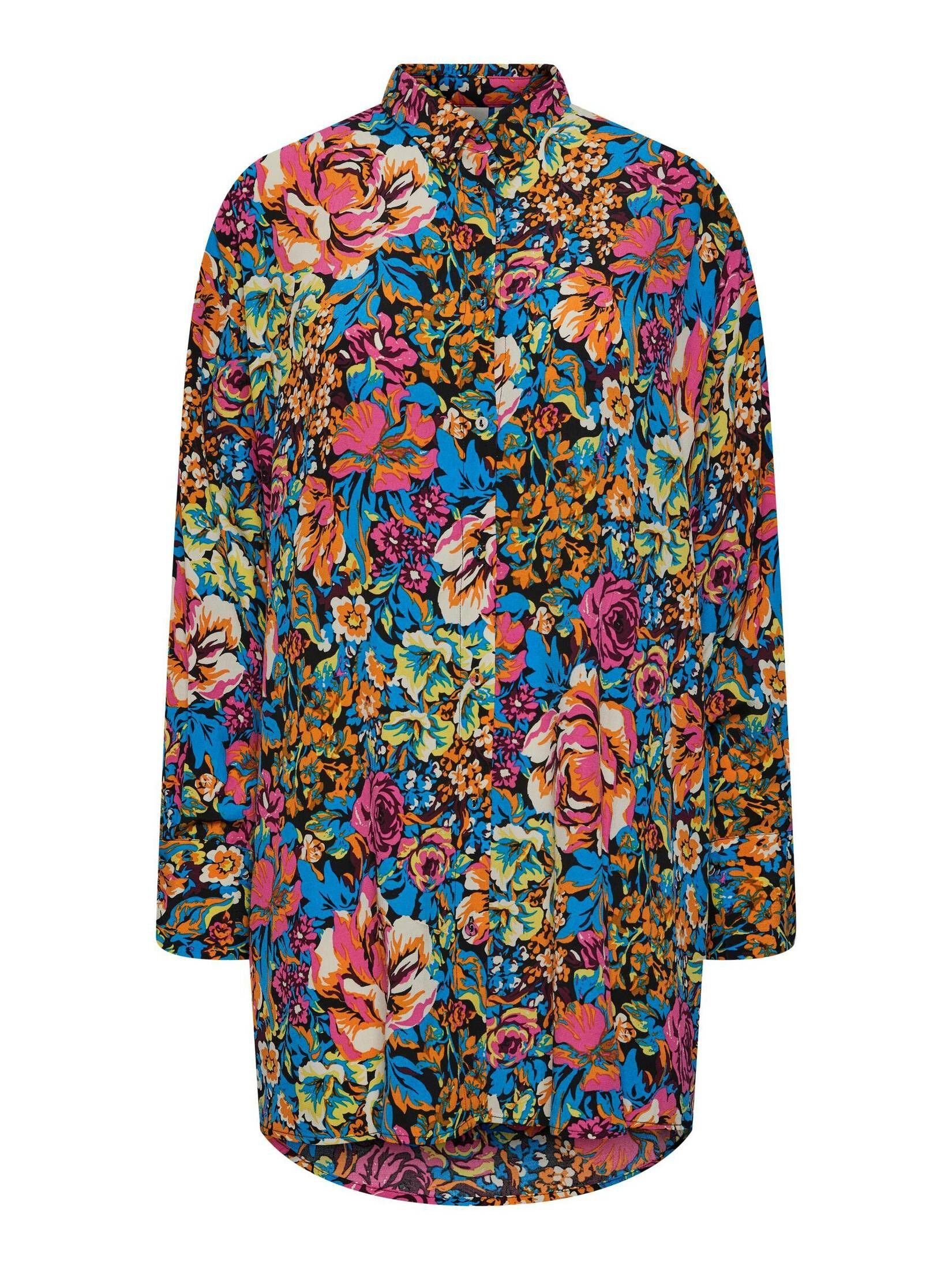 Klassische Bluse Damen Bluse YASABLOSSOM Oversized Fit Langarm