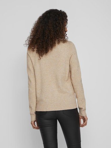 KNIT V-Ausschnitt-Pullover Natural - NOOS TOP VIRIL Melange V-NECK Vila L/S