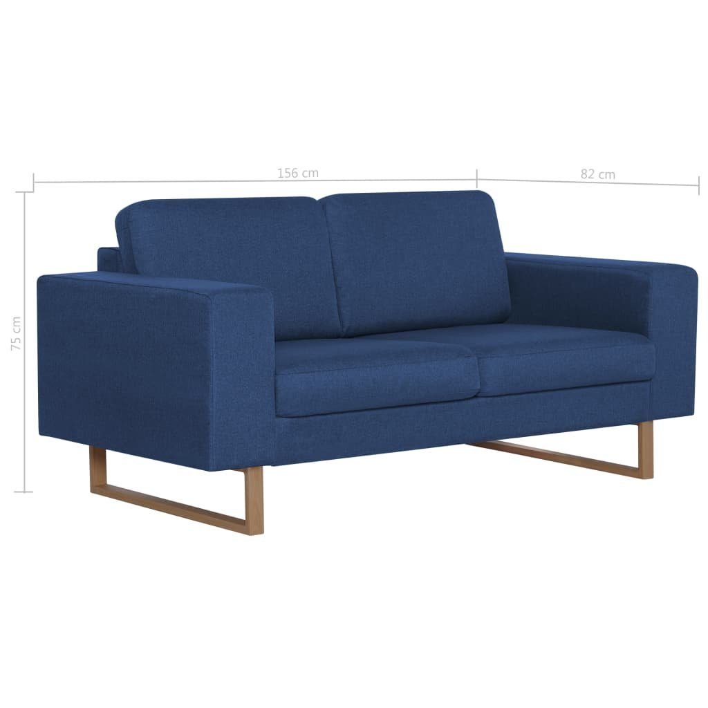 Blau Sofa 2-Sitzer-Sofa Stoff vidaXL
