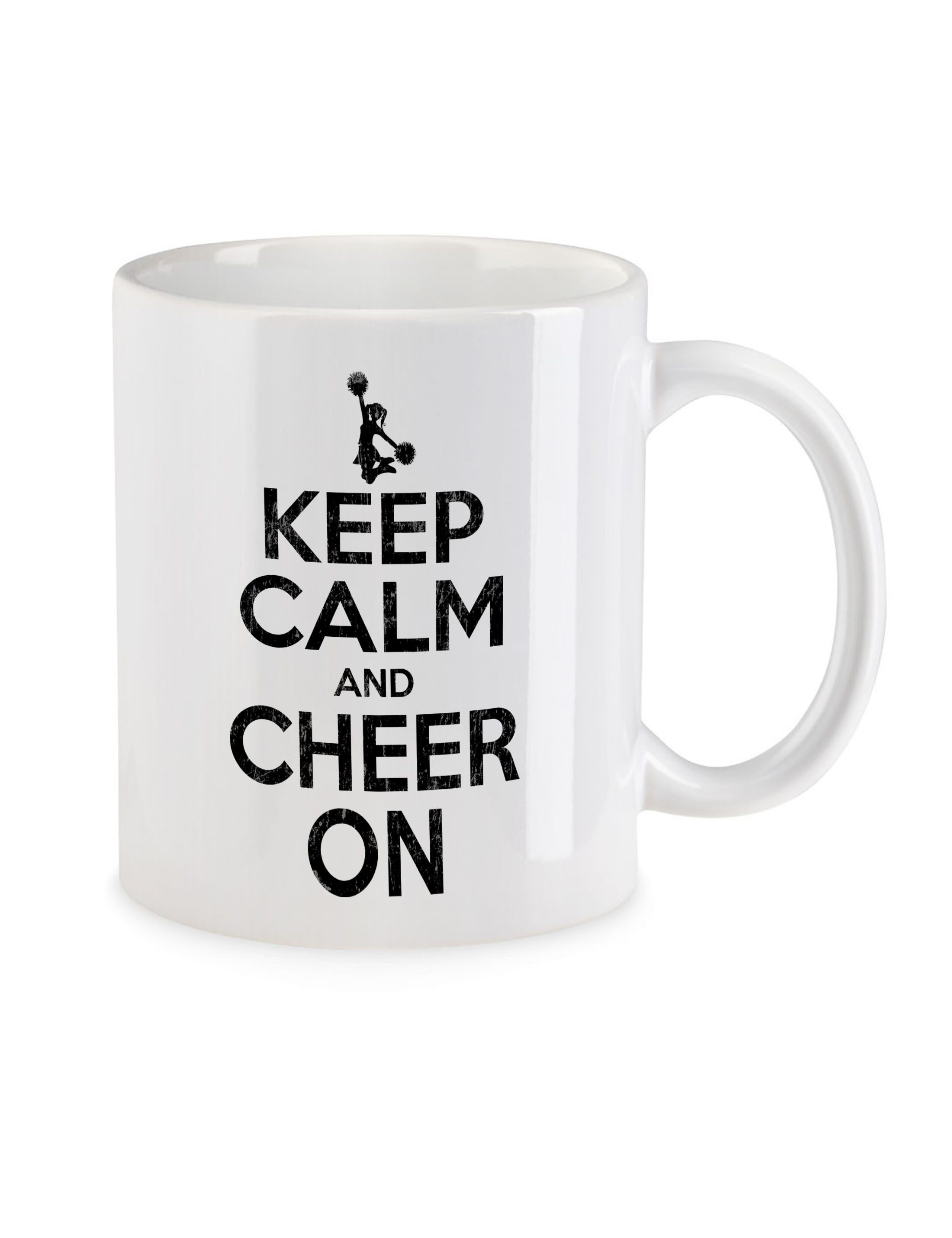 Urban Backwoods Tasse Keep Calm And Cheer On Kaffeetasse Cheerleader Cheerleading American, 1-tlg., Keramik, Football Girl Positive Positiv