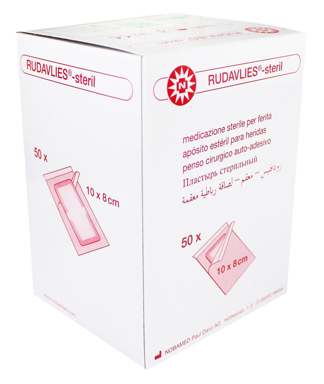 Nobamed Wundpflaster Rudavlies-steril Verbandpflaster 50 Stück