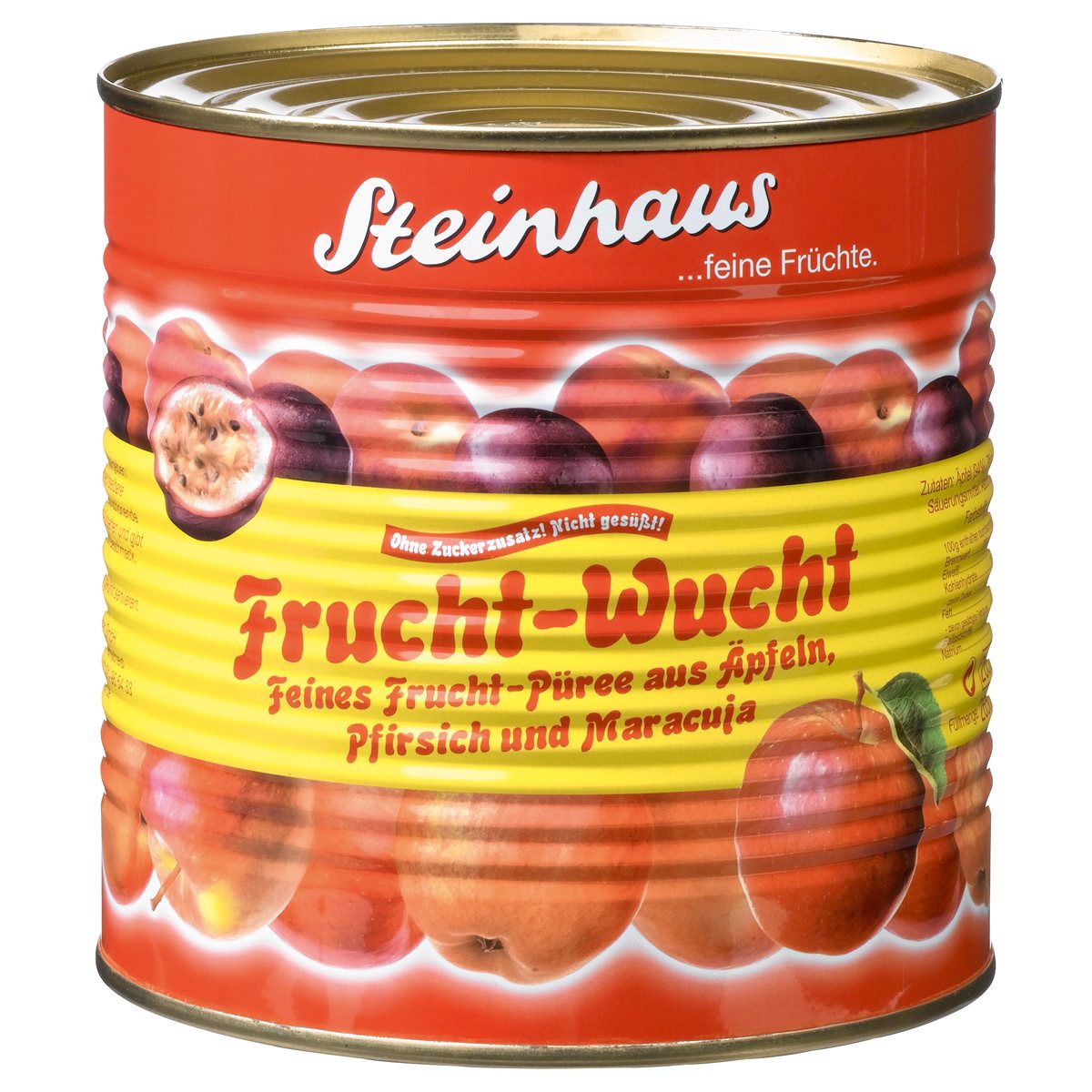 Steinhaus Obstkonserve, Steinhaus Frucht Wucht Pfirsich Maracuja Püree ungesüßt 2650g