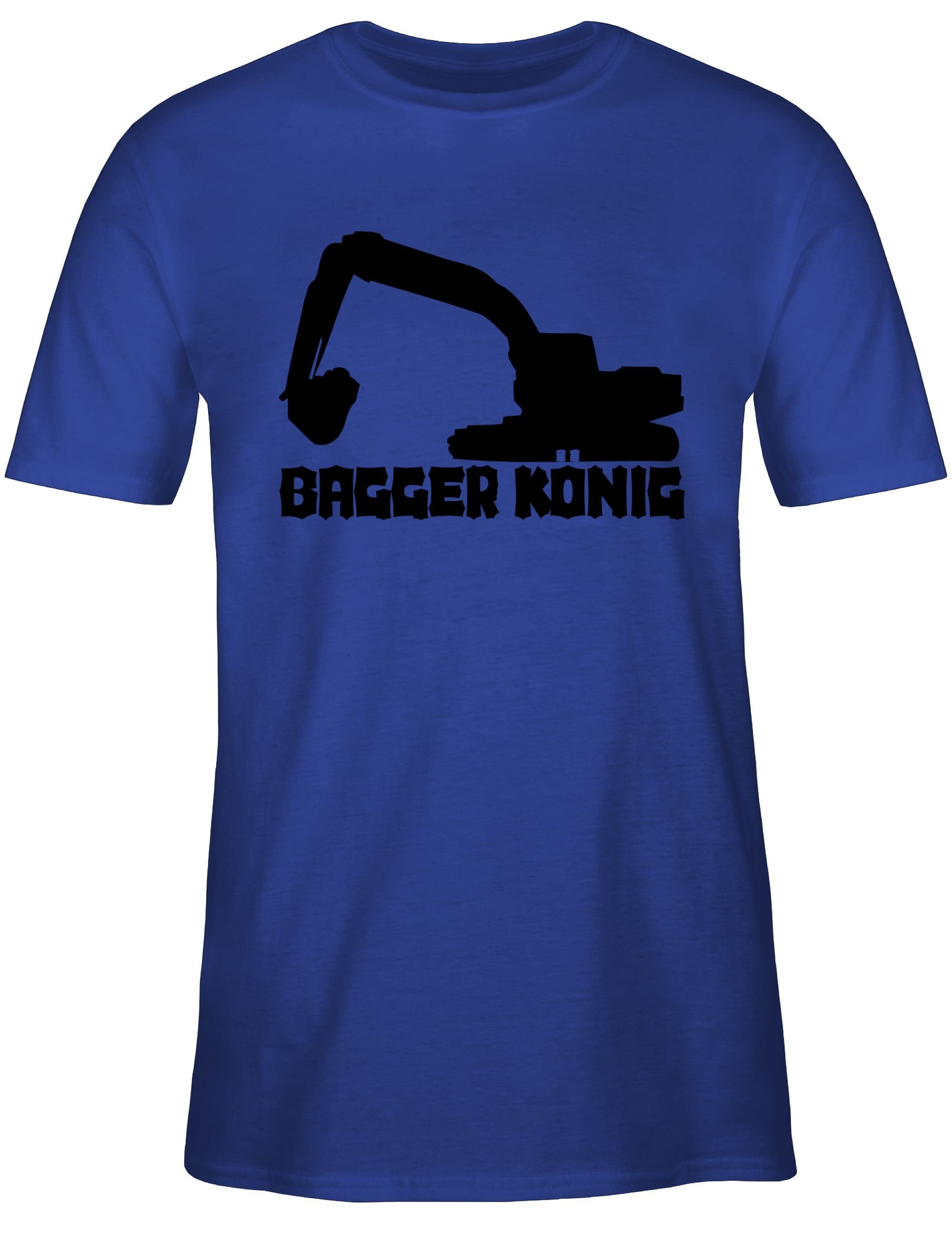 Shirtracer T-Shirt Bagger König 3 Royalblau Fahrzeuge