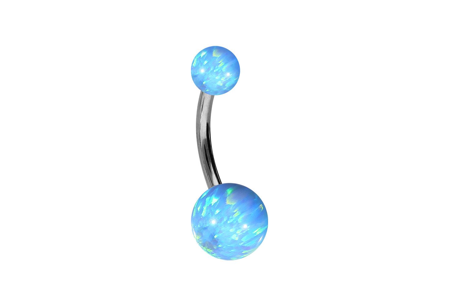 PIERCINGLINE Bauchnabelpiercing Titan Bananabell SYNTHETISCHE OPALE günstig online kaufen