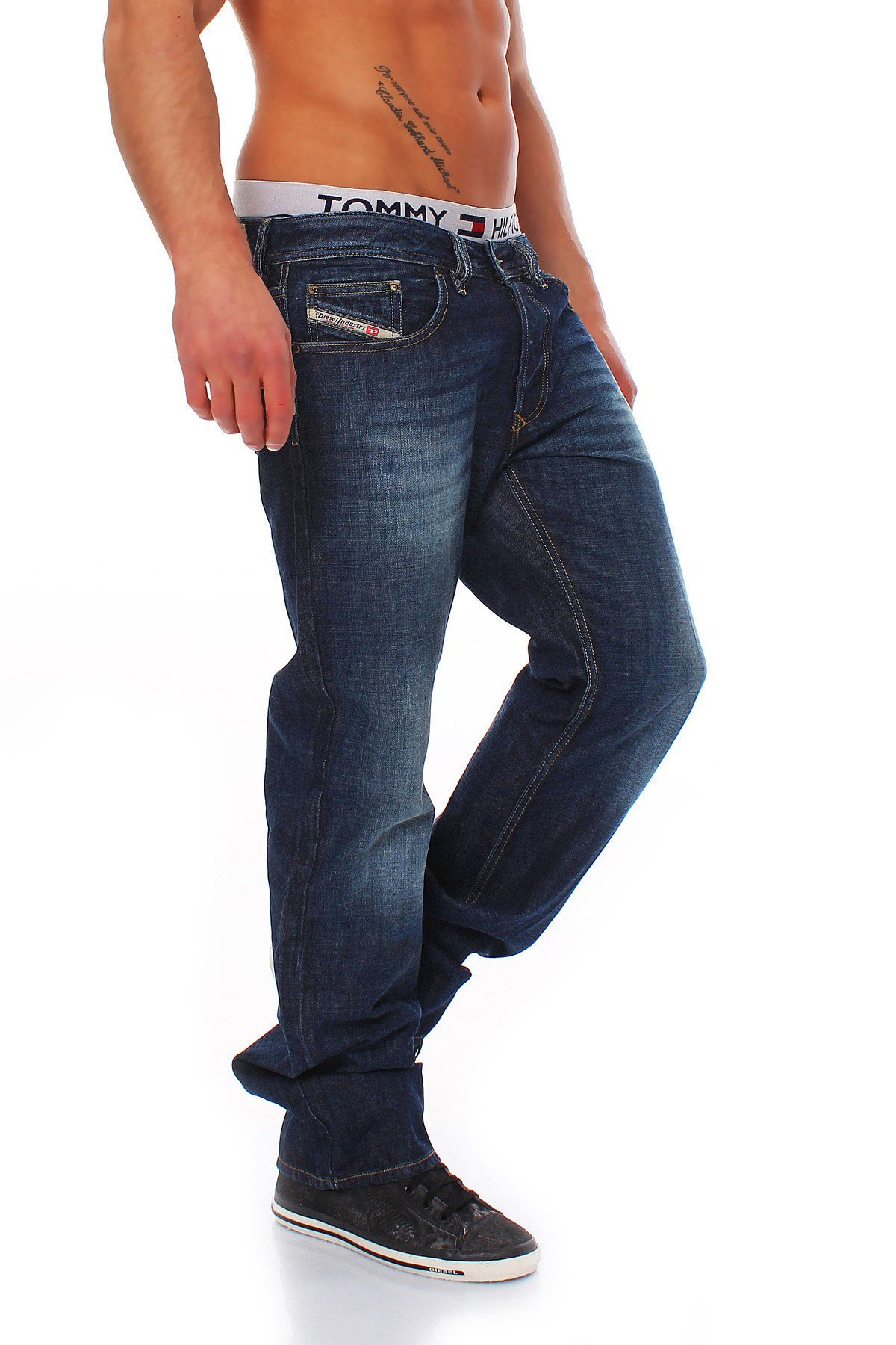 Diesel Gerade Jeans Used-Look, Larkee Jeans Dezenter Diesel 0074W W28 L32 Herren