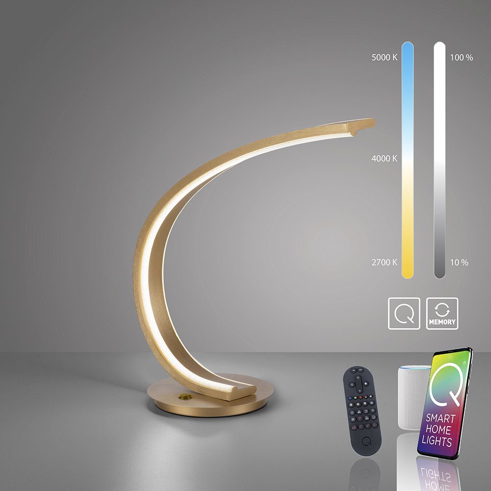 Paul Neuhaus Smarte LED-Leuchte LED Tischleuchte Q VITO Smart Home, Smart Home, CCT-Farbtemperaturregelung, Dimmfunktion, Memoryfunktion, mit Leuchtmittel, inkl. Fernbedienung dimmbar Alexa fähig