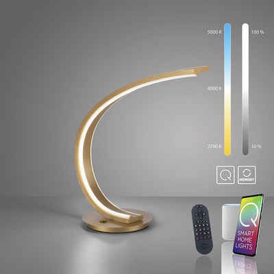 Paul Neuhaus Smarte LED-Leuchte LED Tischleuchte Q VITO Smart Home, Smart Home, CCT-Farbtemperaturregelung, Dimmfunktion, Memoryfunktion, mit Leuchtmittel, inkl. Fernbedienung dimmbar Alexa fähig
