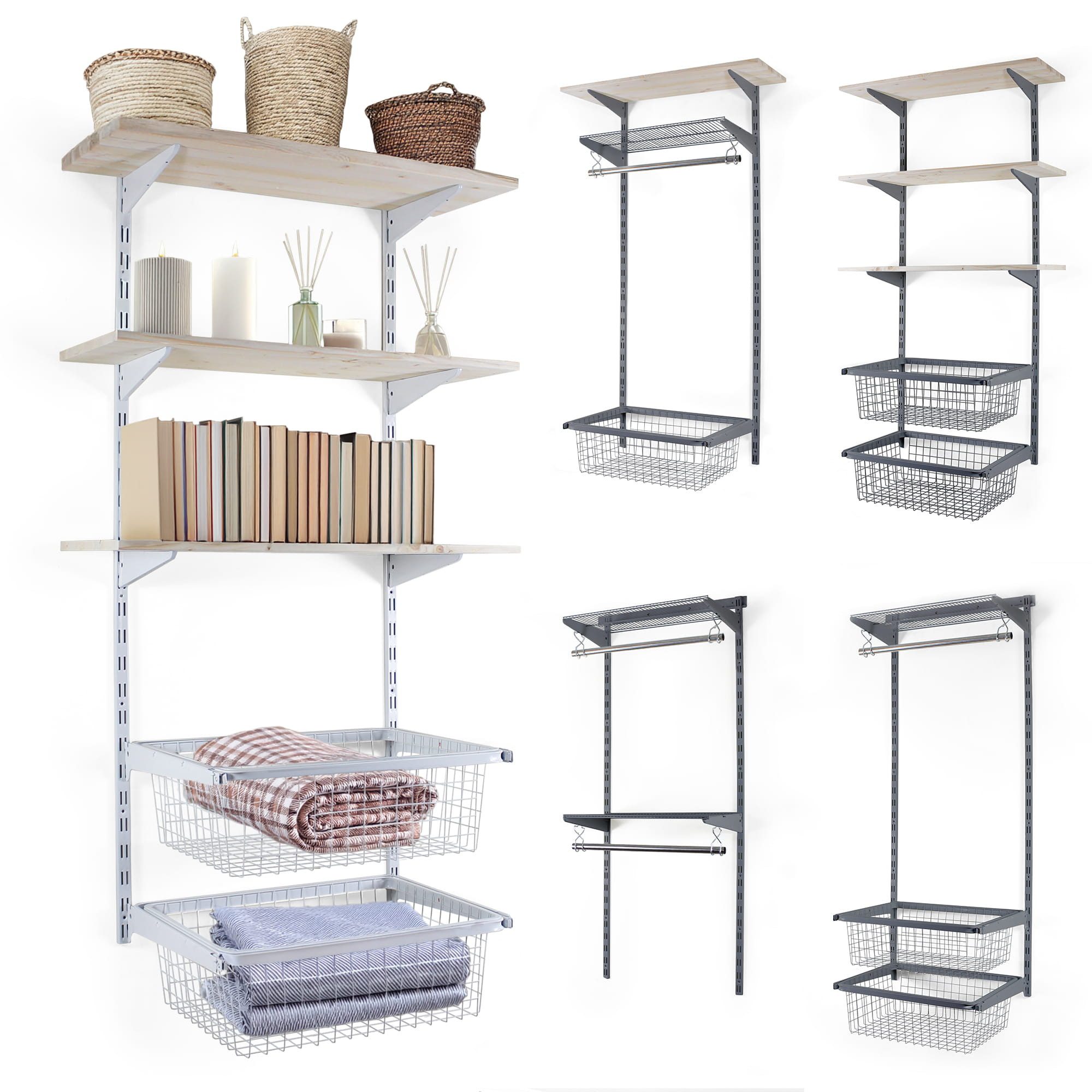 BOOMET Kleiderschrank Kleiderschranksystem Bausatz (Storage weiß) günstig online kaufen