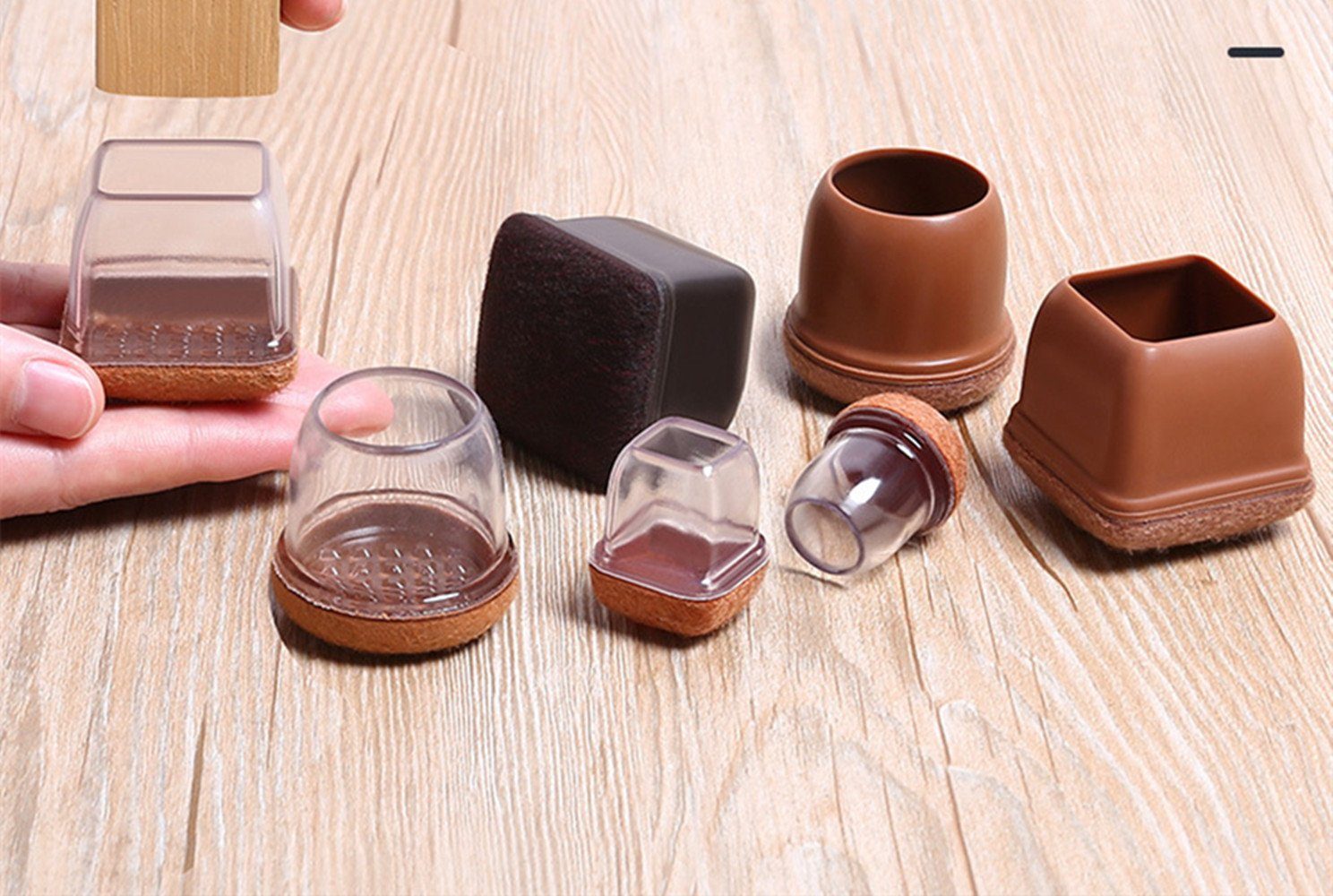 XDeer Stuhlhusse 16 Stück Stuhlbeinkappen,Stuhlbeinschoner,filzgleiter für stühle, Schutzkappen Für Stuhlbeine mit umwickelte Filzgleiter, Beseitigt Lärm