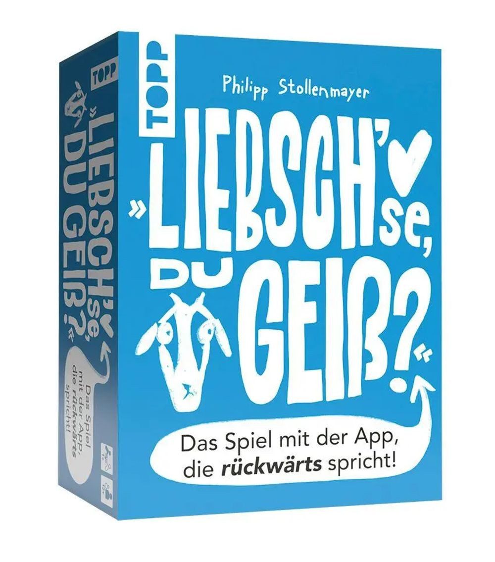 frechverlag Spiel Liebsch'se, du Geiß? Das Spiel mit der App, die rückwärts spricht!