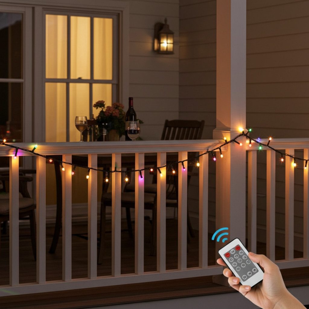 Home & styling collection LED-Lichterkette Basics Solar-Lichterkette 21 m, 480 bunte LEDs, 13 Funktionen, IP44, Solarpanel 24V, 230 mAh/Lampenabstand 4,5 cm/13 Leuchtmodi