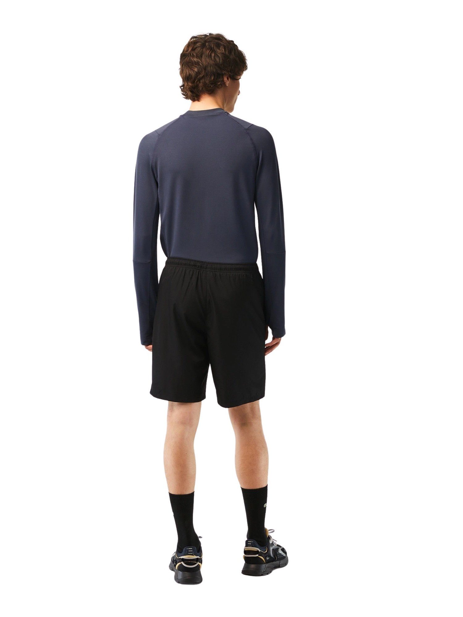 Lacoste Sweatshorts Hose Shorts mit elastischem Tunnelzugbund schwarz