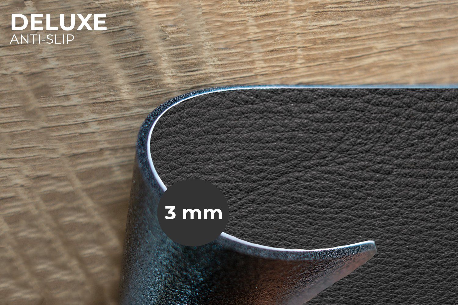 MuchoWow Platzset Leder - Lederoptik/print - Schwarz - Grau, (6-St), Platzs günstig online kaufen