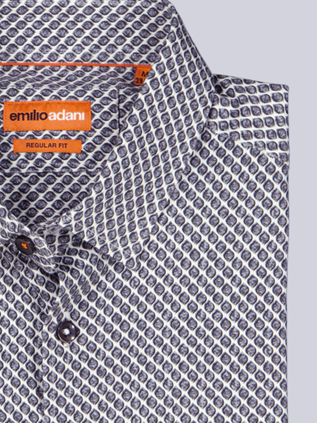 emilio adani Langarmhemd Herren Langarm-Hemd satiniert, Hellgrau