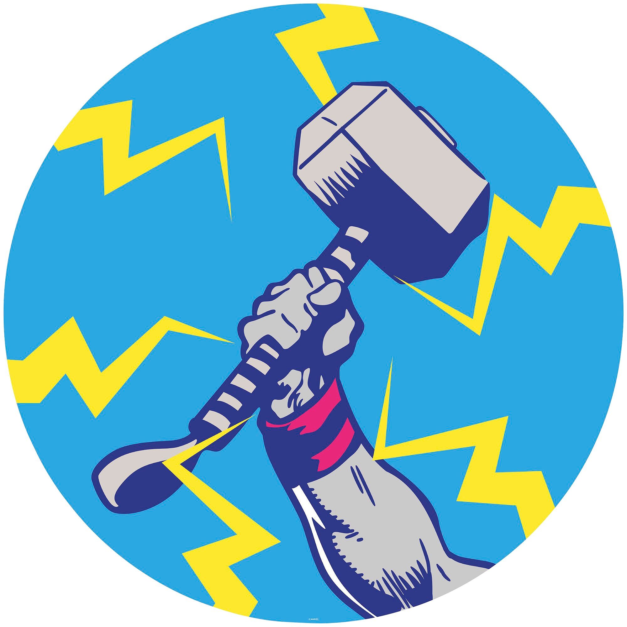 Komar Fototapete »Avengers Thor's Hammer Pop Art«, glatt, bedruckt, Comic,  Retro, mehrfarbig, BxH: 128x128 cm, selbstklebend online kaufen | OTTO